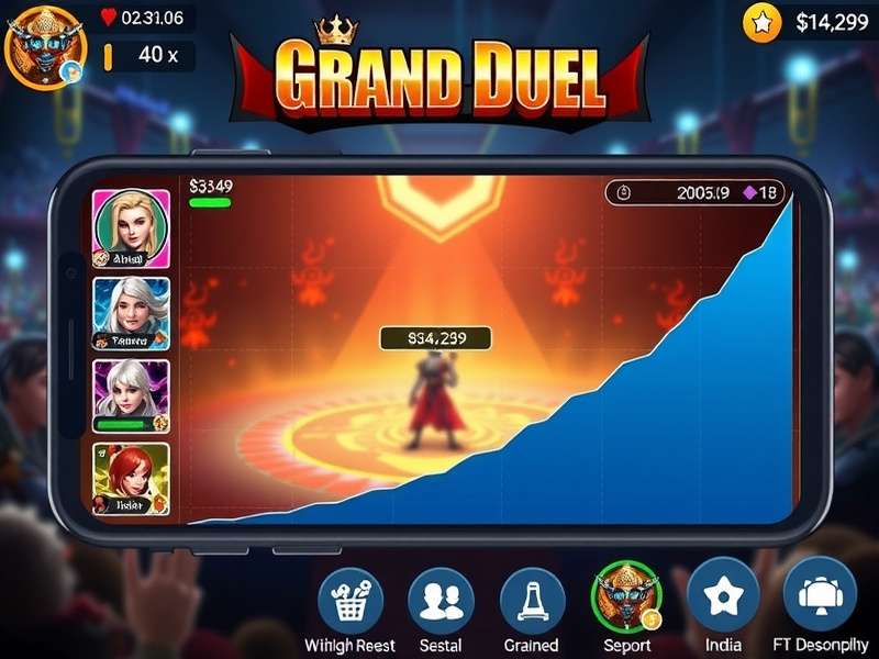 Graph showing Grand Duel growth in Indian mobile gaming market